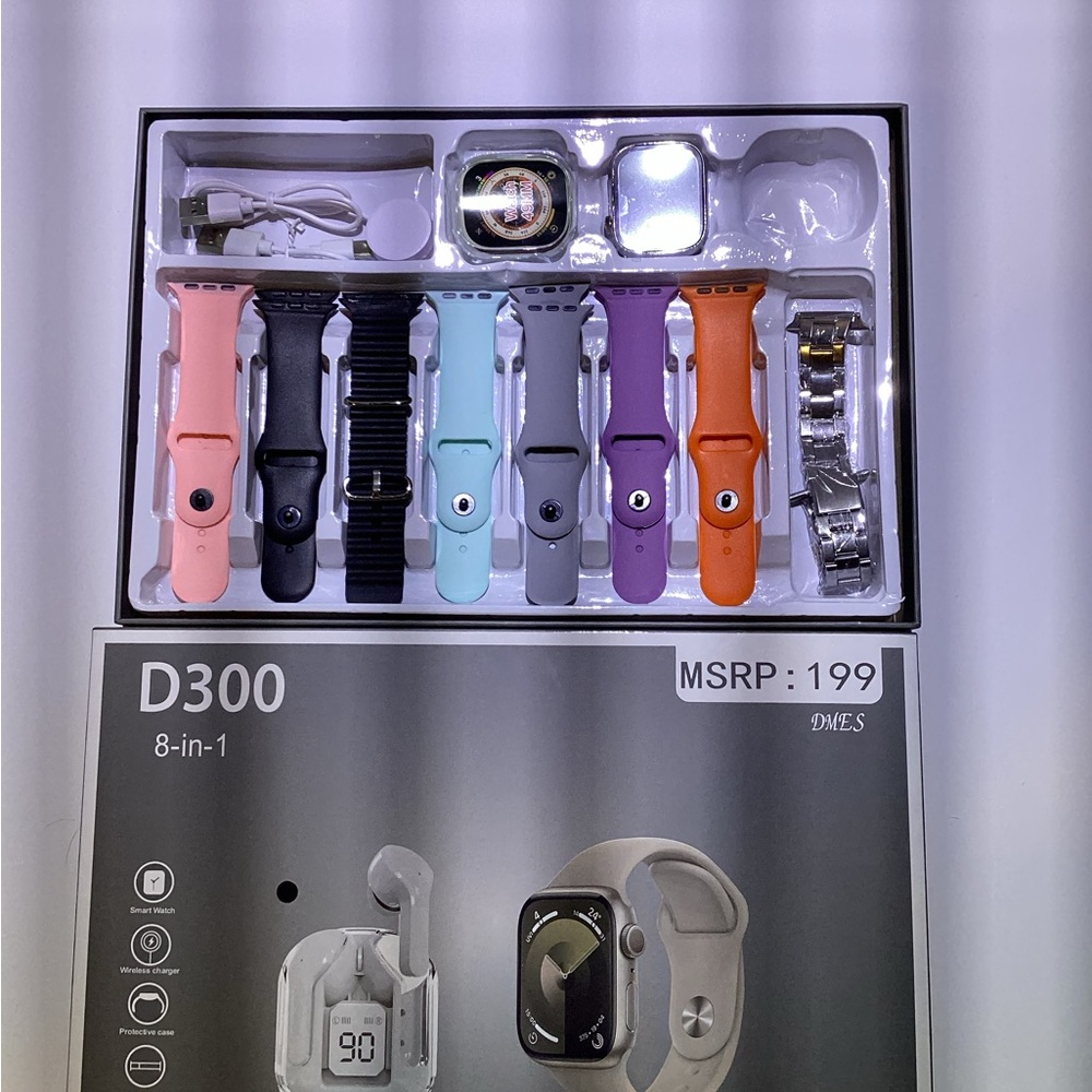 D300 8-in-1 Smartwatch Band Set
